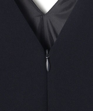 uncrave ウォッシャブルダブルクロス プリーツオールインワン ネイビー