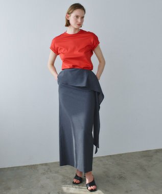 BEIGE， 【イージーケア・セットアップ対応】BATEAU / サイドディテール Iラインスカート Charcoal