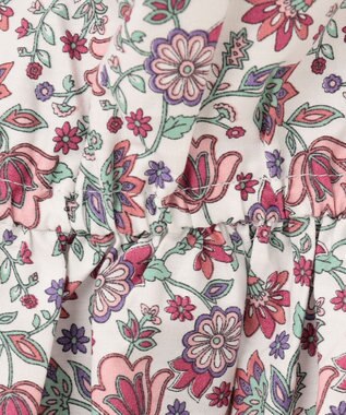 ANY KIDS プリント サマー ワンピース ピンク×モロッカン