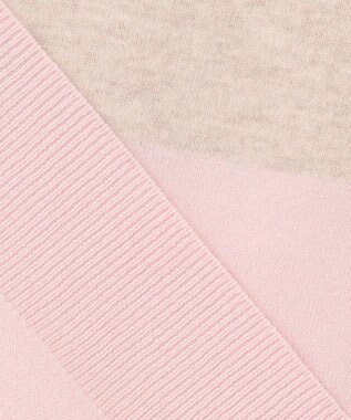 BEIGE， 【WEB限定・洗える】DEMING / バイカラーウールタートルネックニット Taupe × Nude