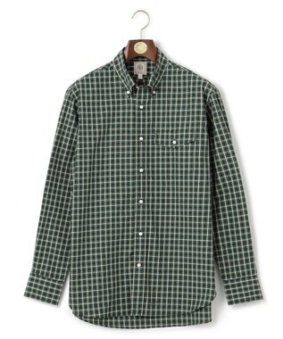 J.PRESS MEN ドビー マルチチェック シャツ グリーン系3
