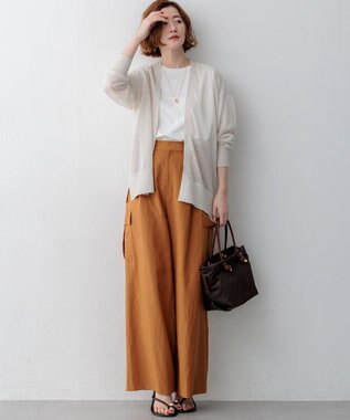 23区 【先行予約】コットンスラブポプリン カーゴパンツ シナモン系