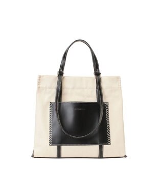 LA BAGAGERIE 【veganview】w handle canvas tote ブラック