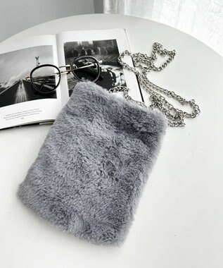 WEGO ファーチェーンミニショルダー