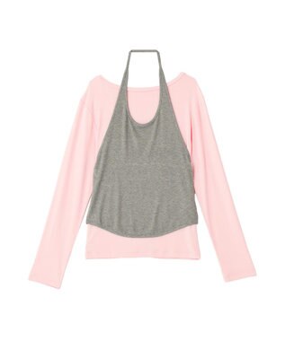 CRAFT STANDARD BOUTIQUE 2点セット/ホルターネック+ロンTee Light Pink