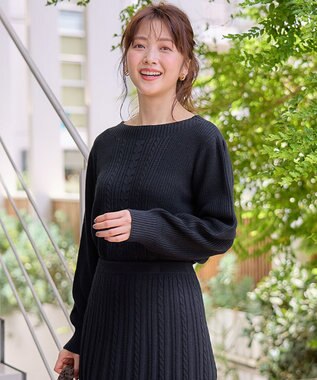 ANY SIS L 【セットアップ対応】スフレショート丈 プルオーバー ネイビー