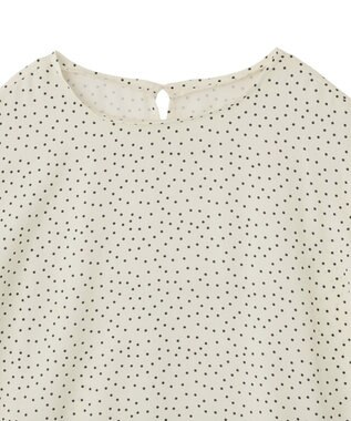 Green Parks ドットイージーケアバックスリットブラウス Dot