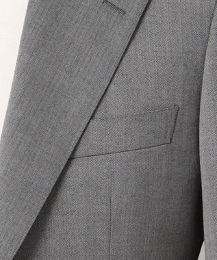 GOTAIRIKU 【御幸毛織】ニュージーランドメリノSuper120'sツイル スーツ グレー系1
