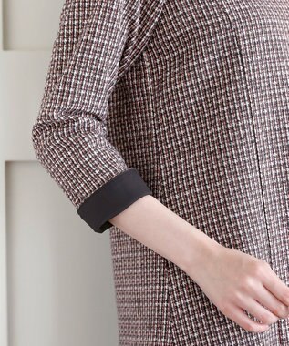 Tiaclasse 【洗える】ツイードチュニック ピンク