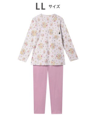 WACOAL パジャマ 長袖 長ズボン 綿100%(本体) スムース素材 ミントン レディース NDX562 /ワコール