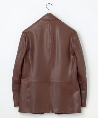 JOSEPH ABBOUD 【長く育てたいサスティナブルなレザー】ベジタブルラムレザージャケット ブラウン系