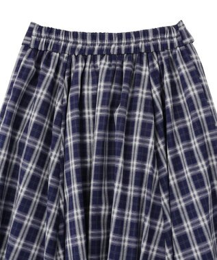 earth music&ecology イレヘムチェックシャツライクスカート Navy