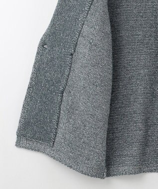 JOSEPH ABBOUD 【イタリア糸使用】コットンリリヤーン ニット ジャケット ネイビー系