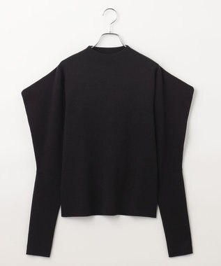 #Newans 【洗える】スクエアショルダーポイントニット ブラック