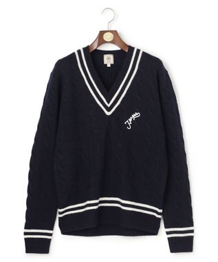 【NYUZELESS】ラムズウール ケーブルチルデン ニット