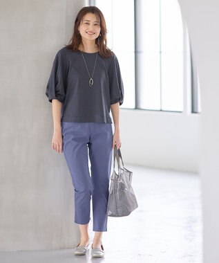 ANY L 【ストレッチ】大人の7daysデイリーパンツ ブルー