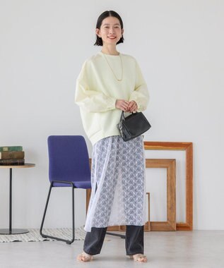 AMERICAN HOLIC 異素材コクーンポンチプルオーバー Light Yellow