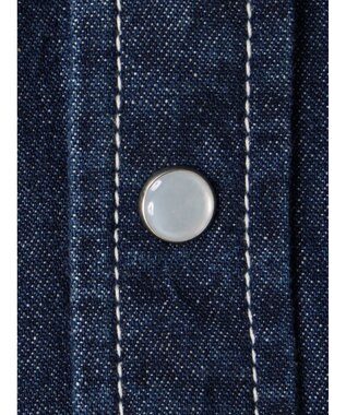 earth music&ecology スクエアデニムシャツ Indigo