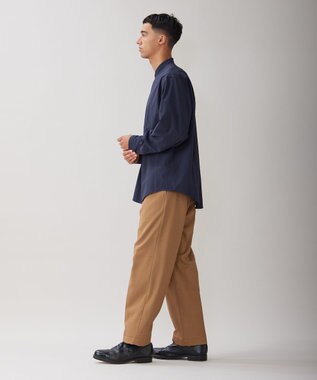 UNFILO MENS コンフォート バンドカラーシャツ  [24年秋冬商品] ネイビー