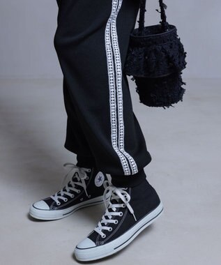 組曲 【組曲×setsuko sagittaire】レーシートラック パンツ ブラック系