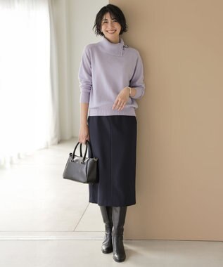 J.PRESS LADIES 【WEB限定カラーあり・2way】curve ボストン バッグ ブラック系