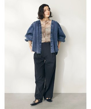 CRAFT STANDARD BOUTIQUE タイダイメッシュボトルネックインナー Mocha