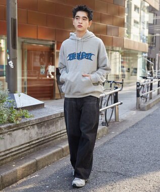 WEGO 【ユニセックス着用ITEM】ワッペンロゴパーカー 杢グレー