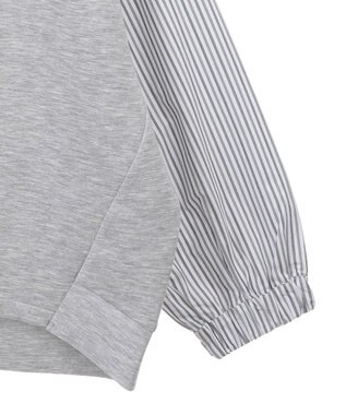 AMERICAN HOLIC 異素材コクーンポンチプルオーバー Light Gray