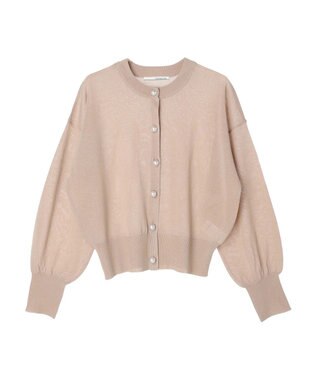 Green Parks ・ＥＬＥＮＣＡＲＥ　ＤＵＥ　パールボタンシアーカーデ Gray Beige