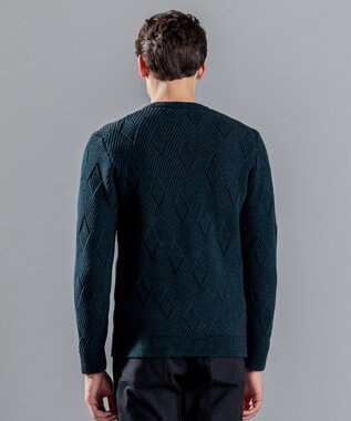 JOSEPH HOMME エコタック　クルーネックニット ピーコックグリーン系