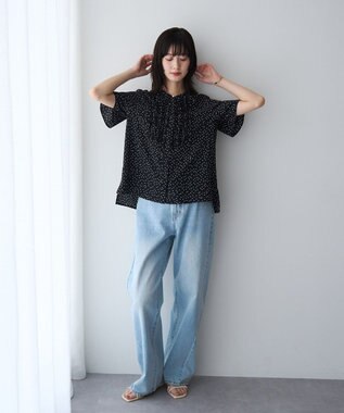 YECCA VECCA フリルデザインブラウス Dot