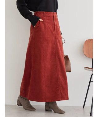 AMERICAN HOLIC コーデュロイＡラインスカート Terracotta