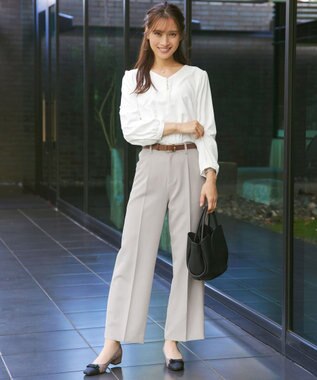 Tiaclasse 【ダブルクロス】ワイドパンツ グレージュ