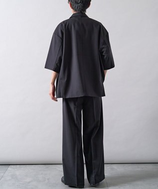 CRAFT STANDARD BOUTIQUE 半袖ダブルテーラードセットアップ Black