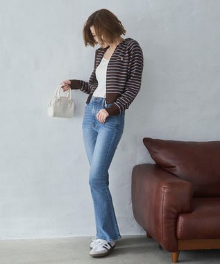 WEGO 【新色追加】別注USPOLOWZIPニットPK ブラウンボーダー