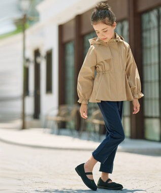 組曲 KIDS 【110-140cm】【撥水】ケープド マウンテンパーカー ベージュ系