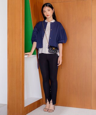 組曲 L 【弱撥水機能・UVケア】ライトナイロンストレッチ ジャケット ネイビー系