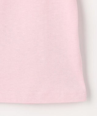 ANY KIDS 【綿100%】肩リボン×ラインストーンロゴ 半袖Tシャツ ピンク