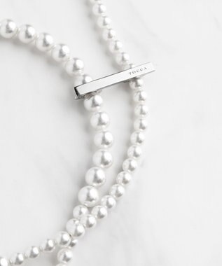 TOCCA RANDOM PEARL LARIAT NECKLACE ネックレス シルバー系