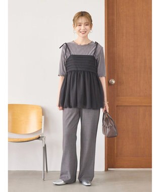 AMERICAN HOLIC チュールボリュームキャミ Black