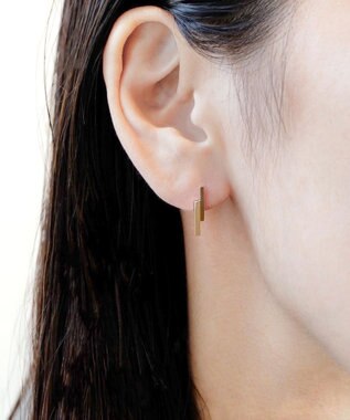 susui 【geometric】higaki  ピアス M ゴールド
