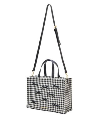 Maison de FLEUR ナローリボンスクエアバッグ Gingham Check