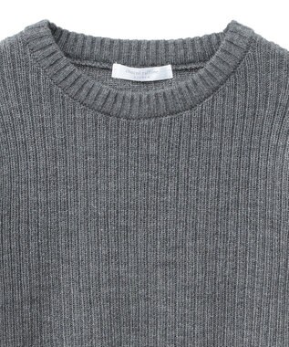 Green Parks 洗える　パフニットプルオーバー Gray Mixture