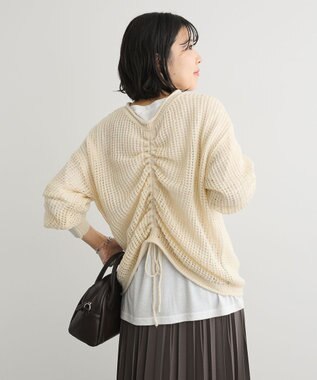 Green Parks ＳＥＴ２点２ｗａｙシャーリングニット＋インナー Ecru