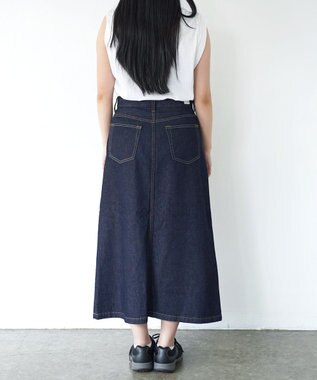 caqu FS 4/5丈 デニムスカート rinse