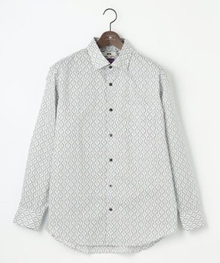 JOSEPH ABBOUD 【キングサイズ】リバティプリント シャツ ライトグリーン系5