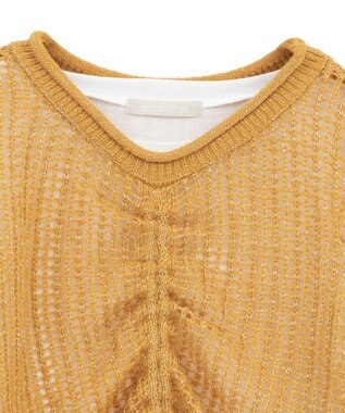 Green Parks ＳＥＴ２点２ｗａｙシャーリングニット＋インナー Orange