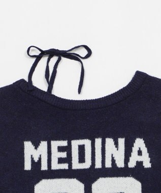 WEGO フラッフィー2WAYグラフィックワンショルBIGニット ネイビー