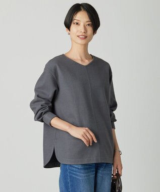 メルトンジャージー Vネック カットソー
