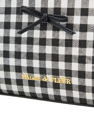 Maison de FLEUR ナローリボンスクエアバッグ Gingham Check